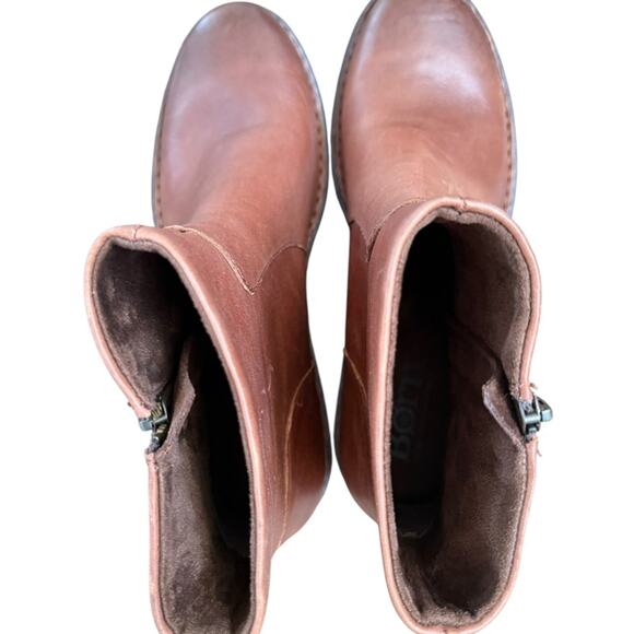 NWOT Born Tricia Zip Ankle Brown Boots – Sz 9.5M - Picture 5 of 6